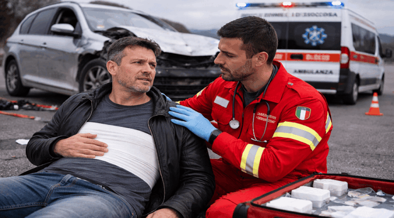 Frattura alle costole risarcimento incidente stradale